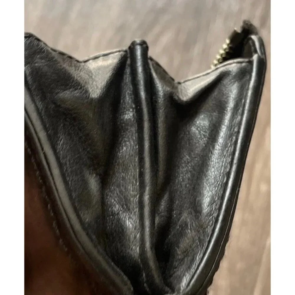 Vintage Coach Black Leather Full Zip Wallet - Picture 9 of 9